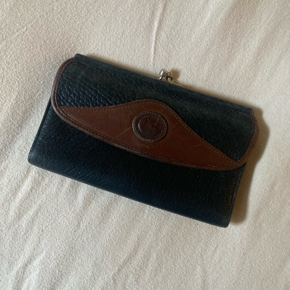 Vintage Dooney & Bourke Navy Blue Wallet - Picture 4 of 16